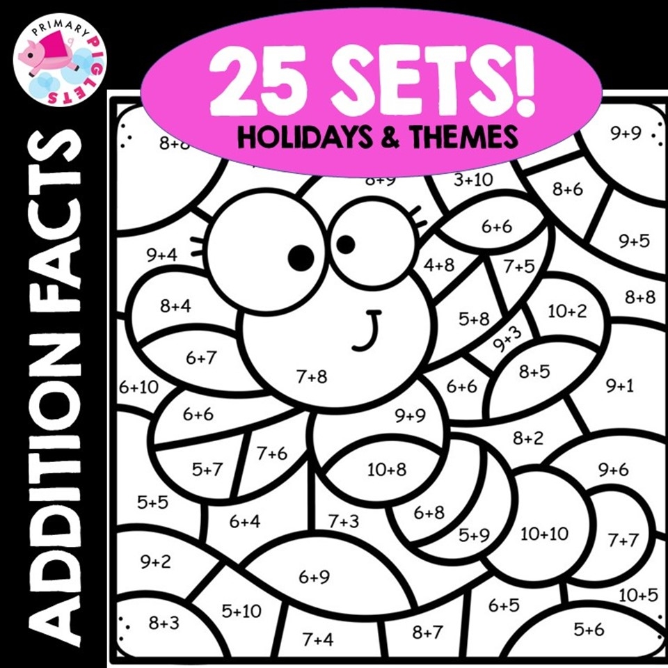 Addition Color By Code Addition Color By Number Addition To 20 
