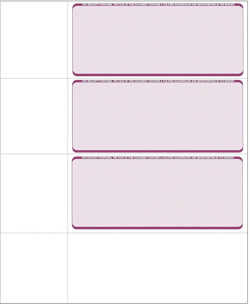 Amazon Computer Check Paper Blank Personal Wallet Checks 3 