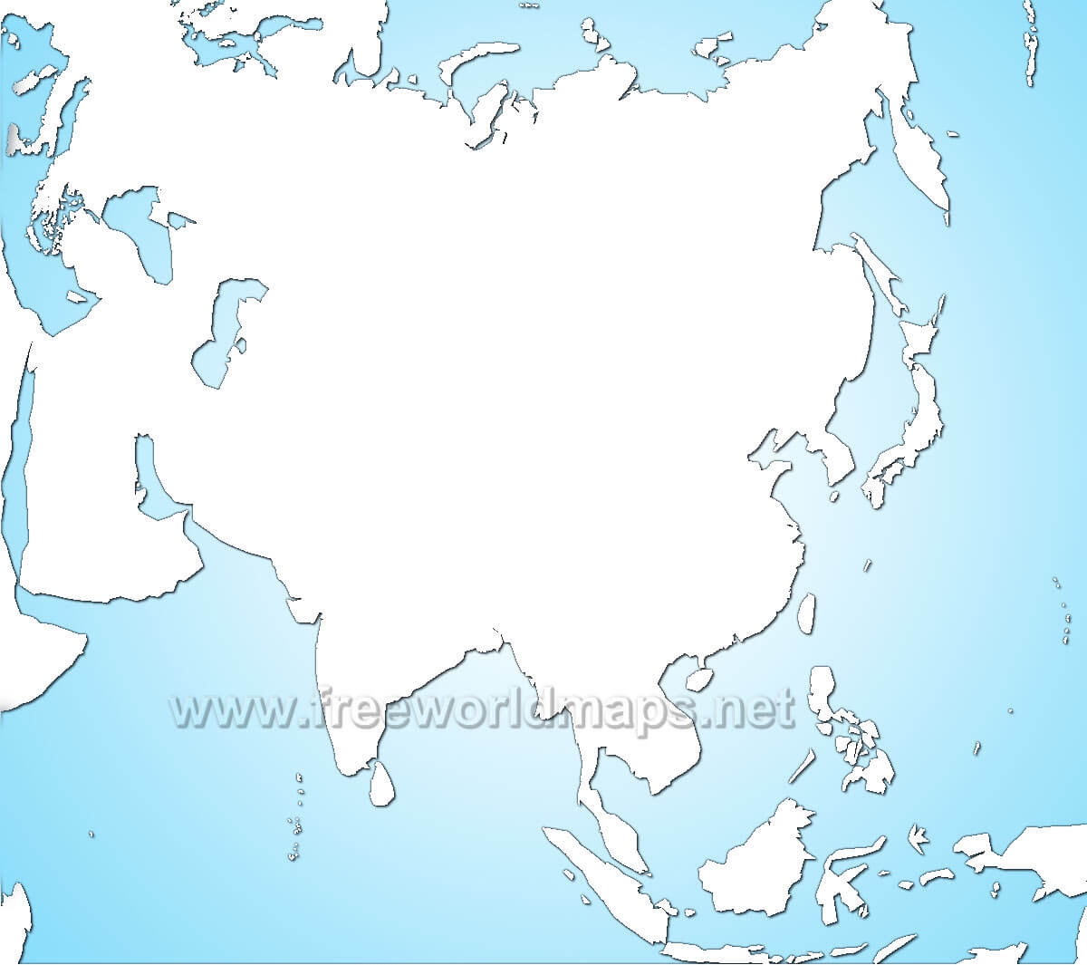 Asia Blank Map