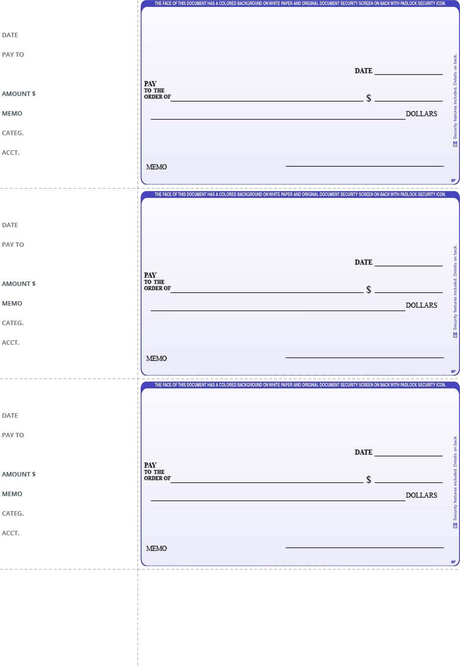 Buy QuickBooks Laser Checks 3 On Page Lowest Price Online 