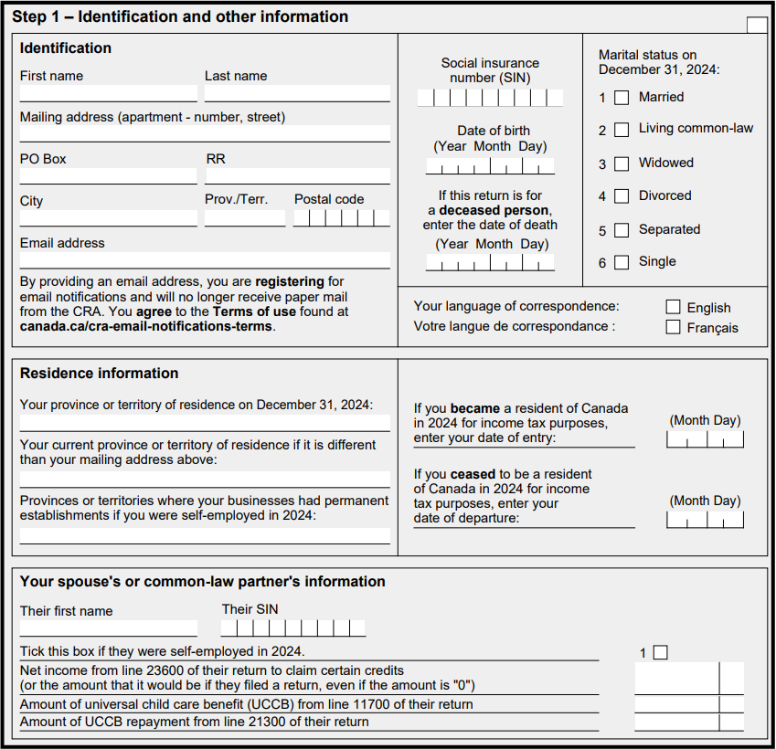 Completing A Basic Tax Return Learn About Your Taxes Canada ca