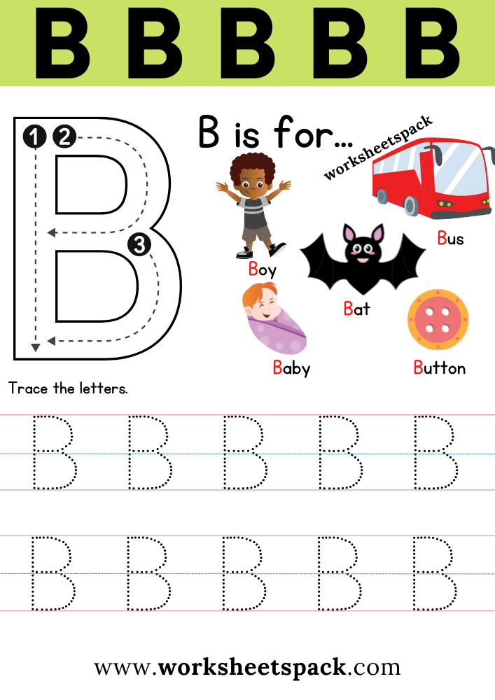 Free Letter B Worksheets For Kindergarten Infoupdate