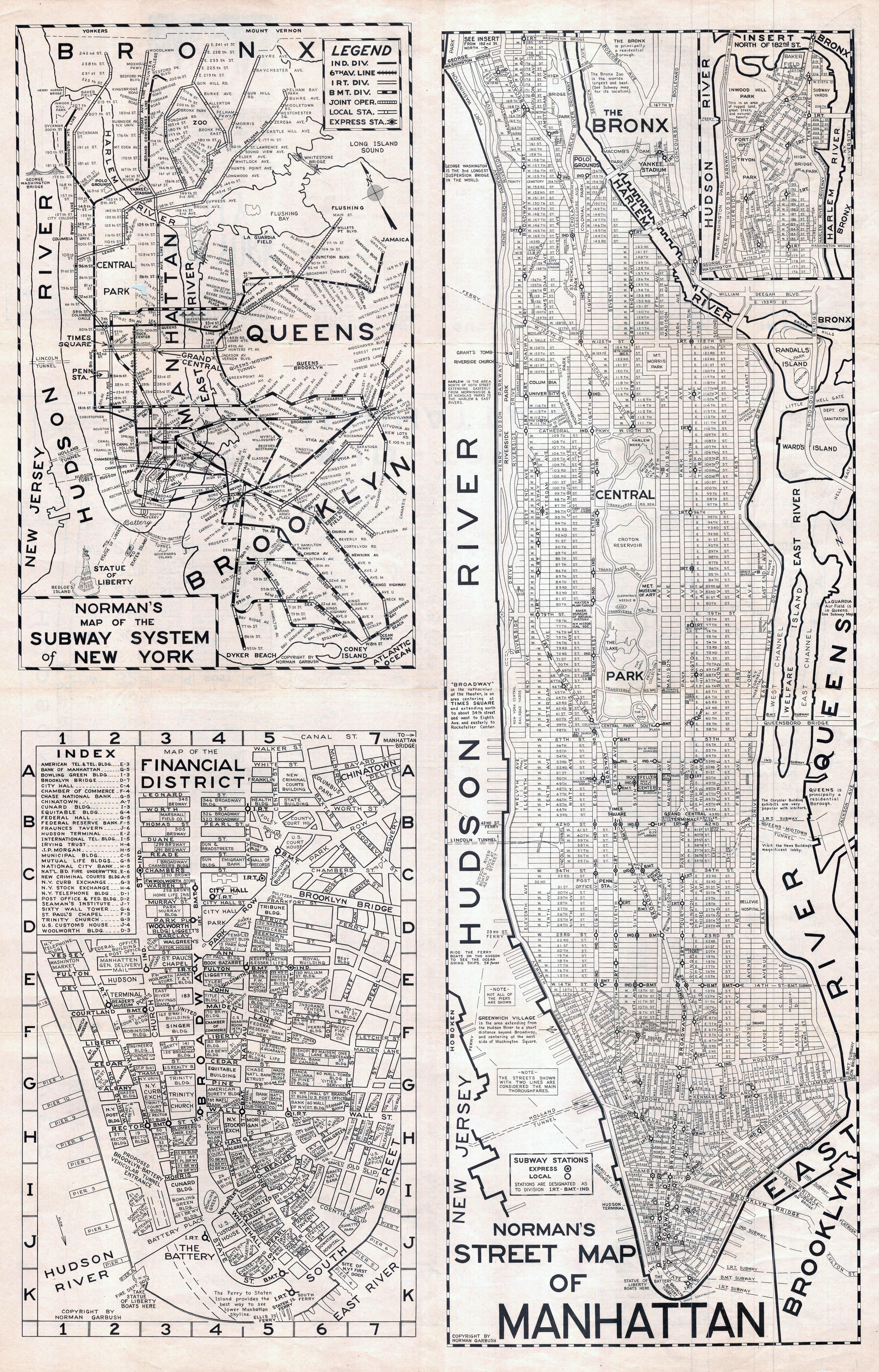 Large Scaled Printable Old Street Map Of Manhattan New York City 1945 New York USA United States Of America North America Mapsland Maps Of The World