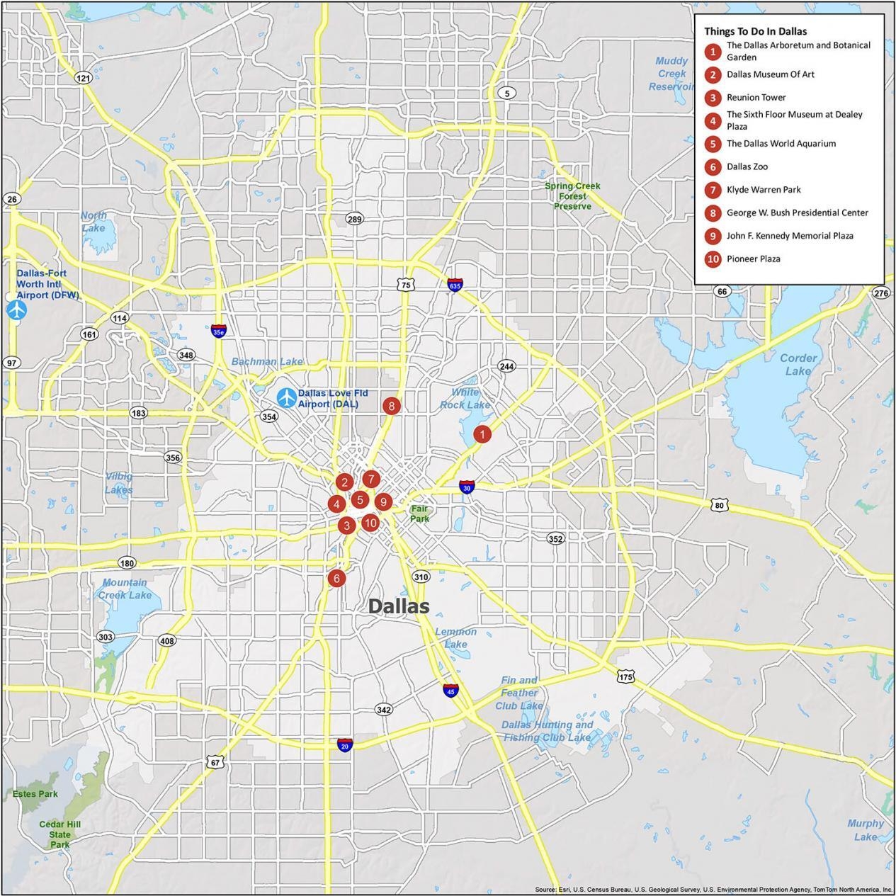 Map Of Dallas Texas GIS Geography