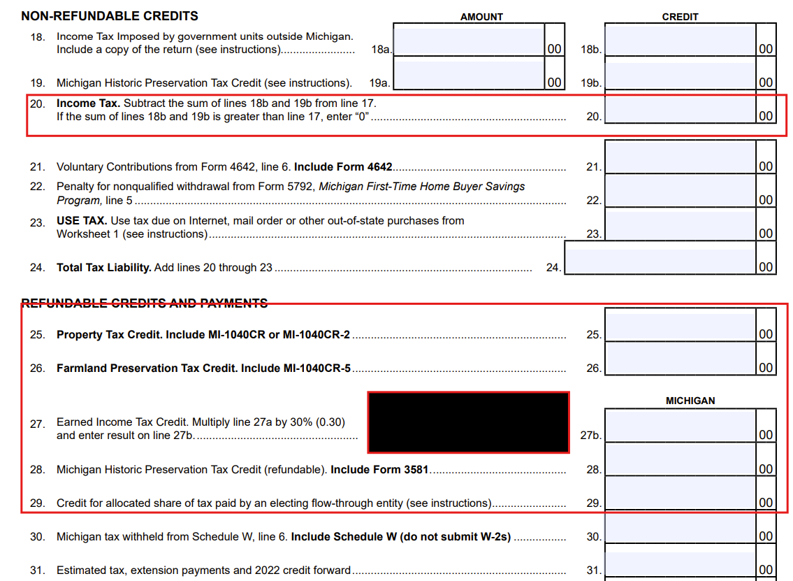 Michigan Tax Liability Meaning Of Question By TTax