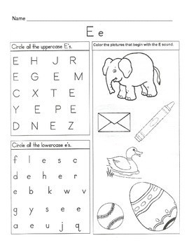 Phonics Letter E Worksheets LetterWorksheet