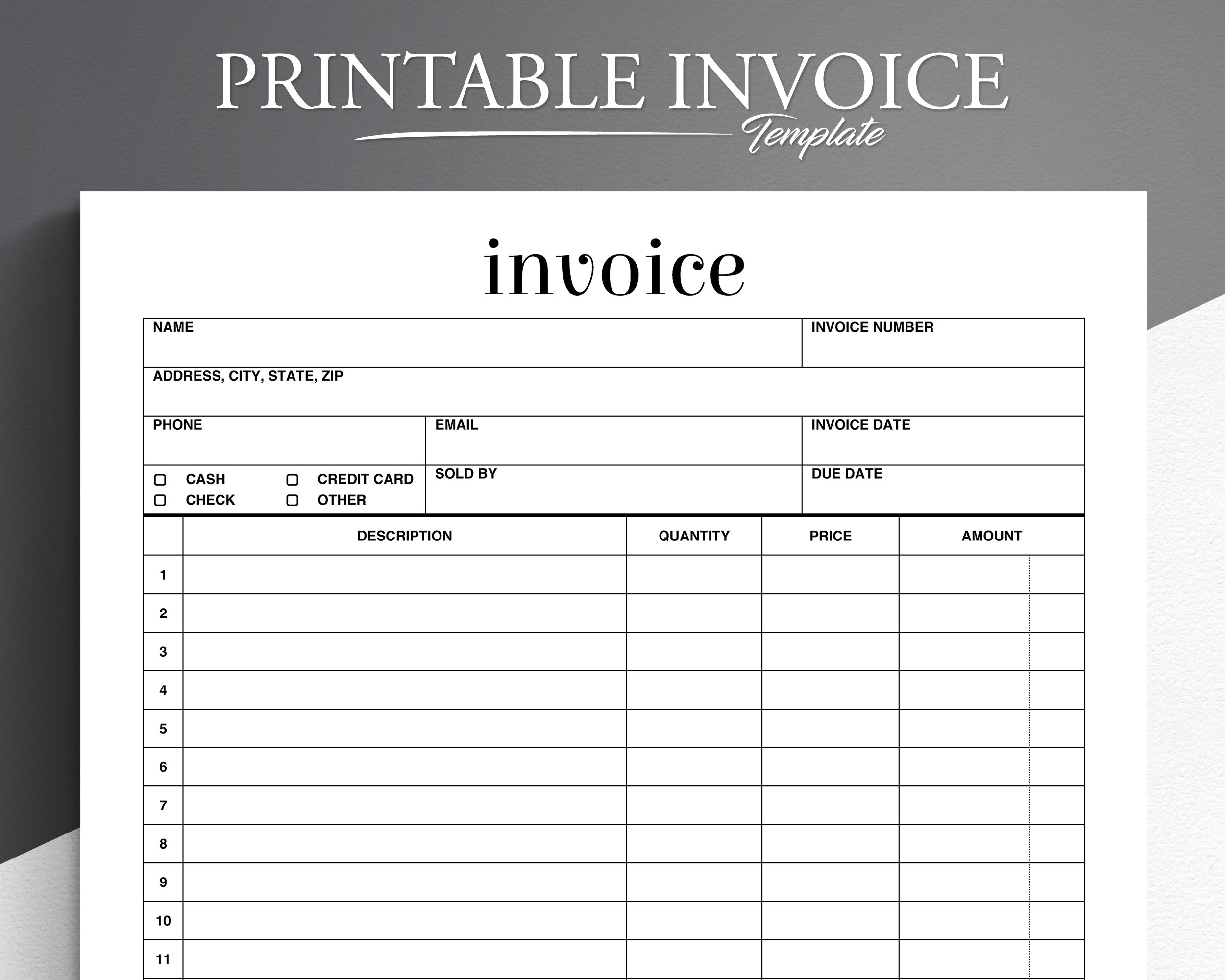 Printable Invoice Form Business Invoice Easy And Simple Invoice