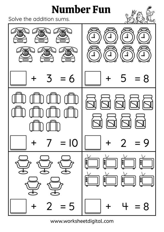 Printables Kindergarten Math Worksheets Numbers 1 To 10 Counting 