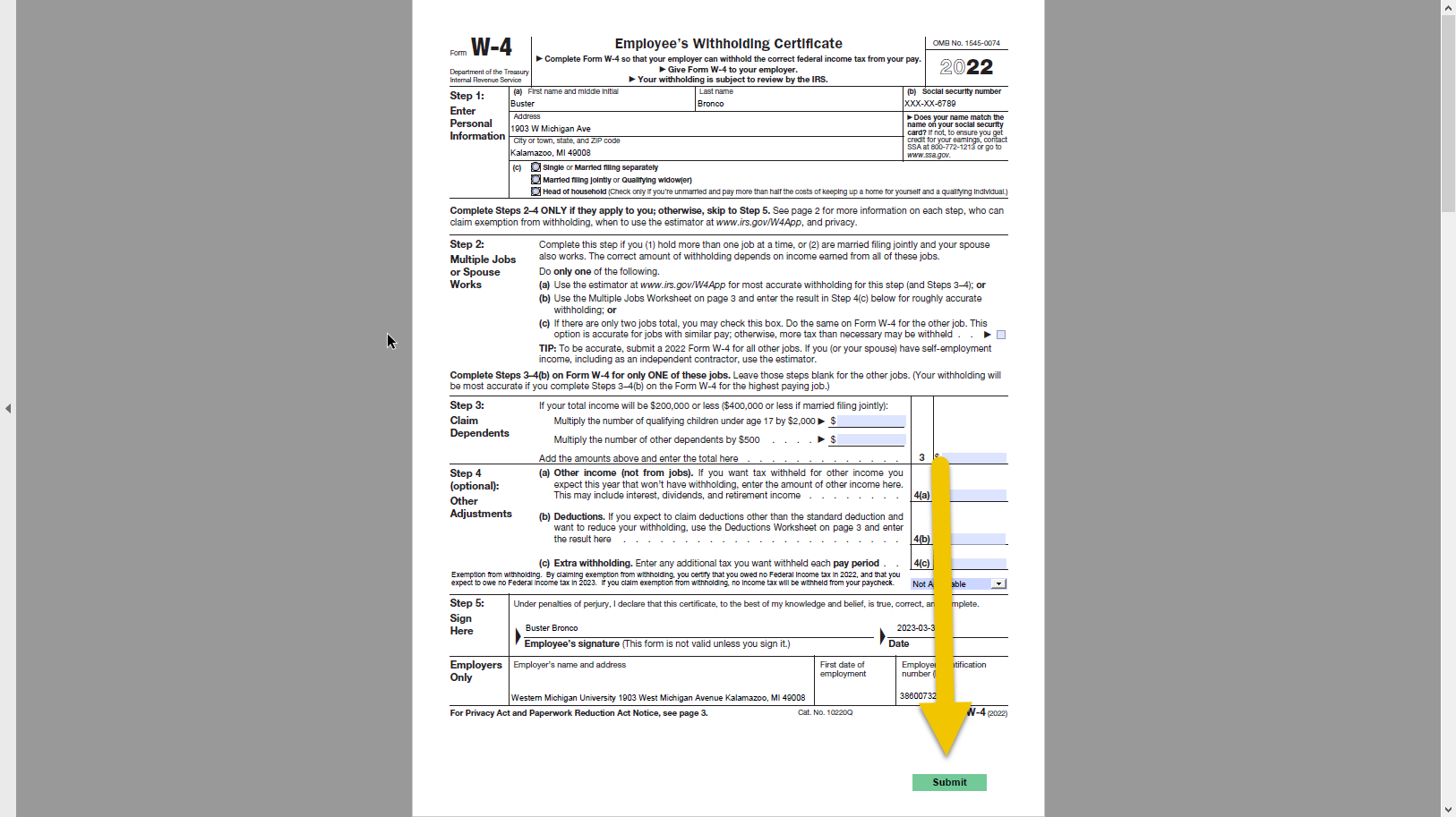 Tax Information Payroll And Disbursements Western Michigan University