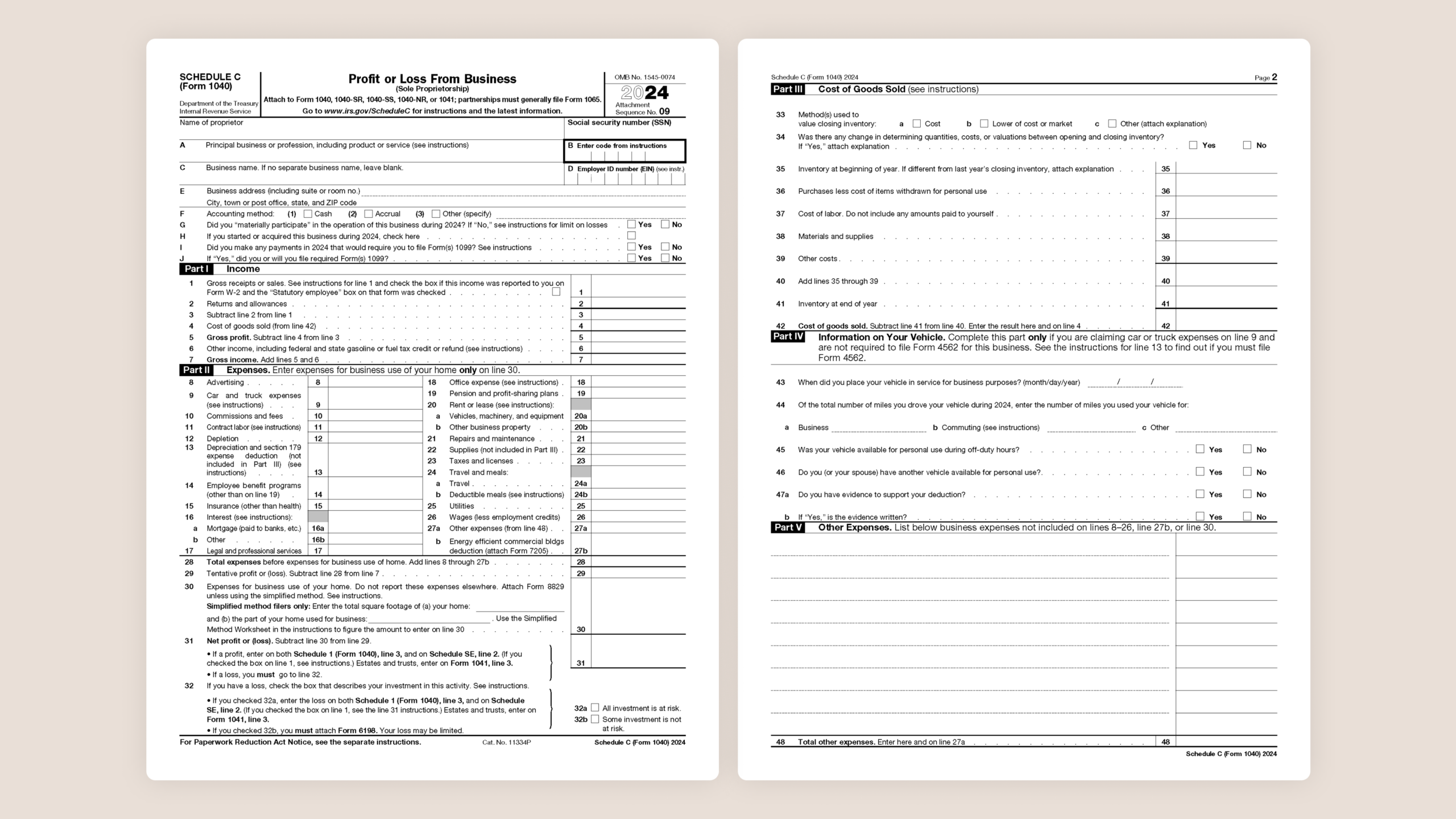 Understanding The Schedule C Tax Form