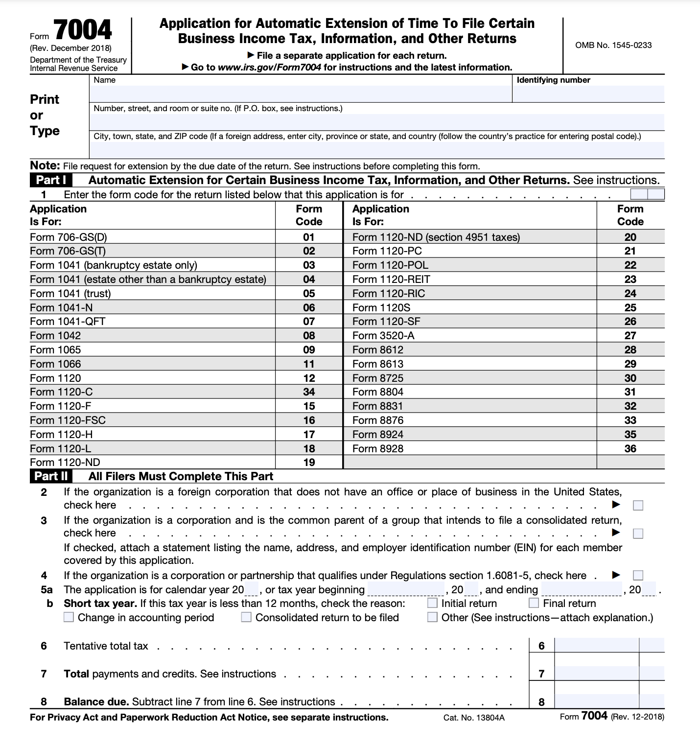 What Is Form 7004 And How To Fill It Out Bench Accounting